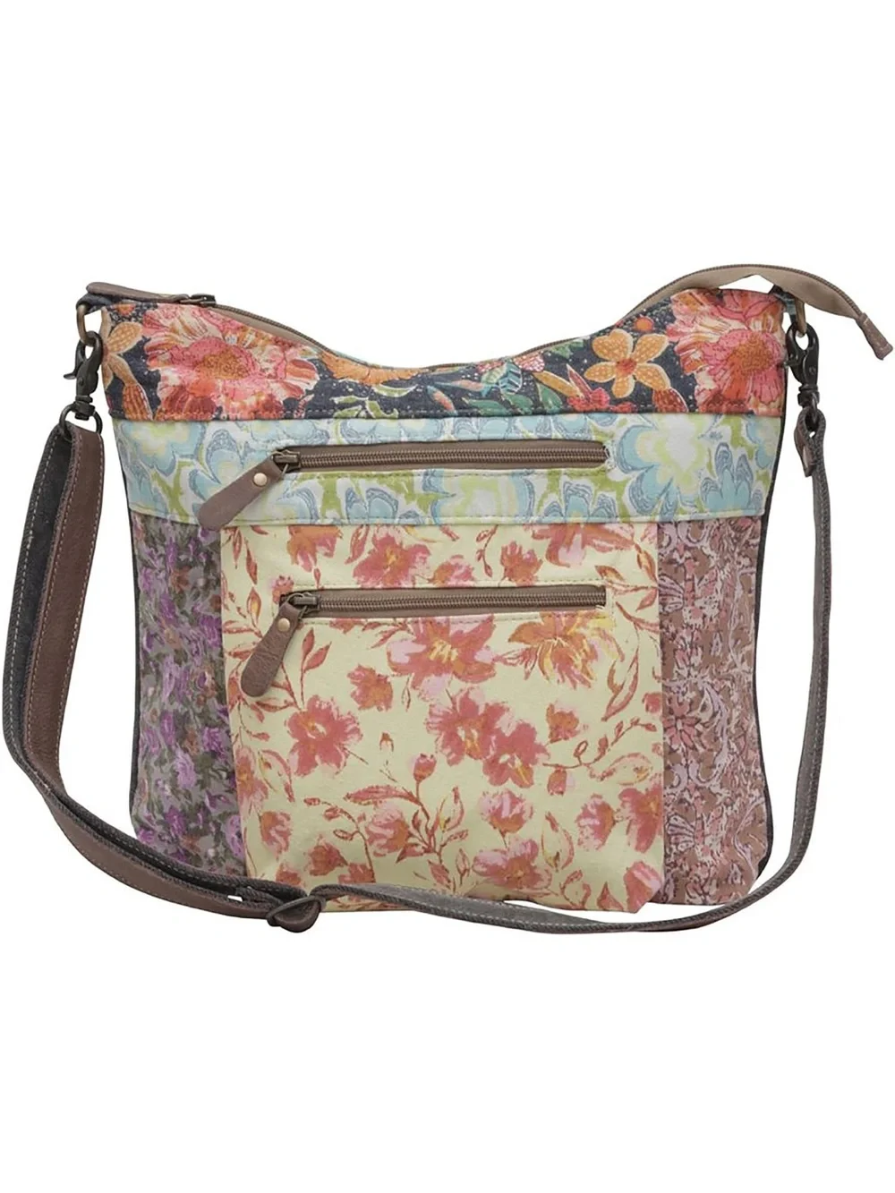 Myra Bag Le Fleur Essi Small Crossbody Bag NWT Floral Patchwork Canvas